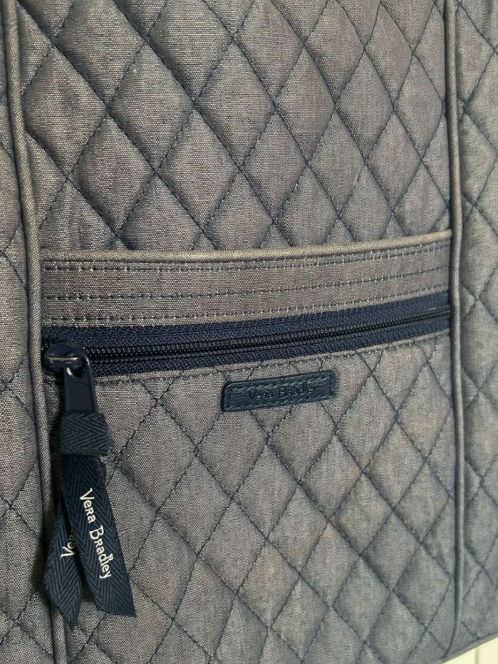 Vera Bradley Denim Quilted Crossbody Shoulder Bag - Picture 5 of 8
